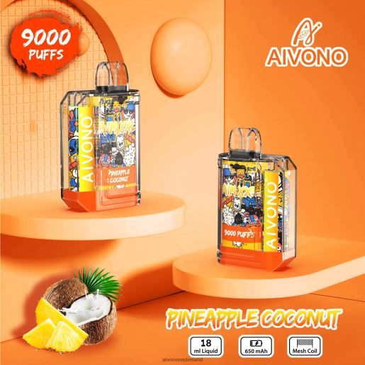 ananas kokosnoot Aivono AIM XXL 9000 mondsticker transparant P8J0652 | Aivono Amsterdam